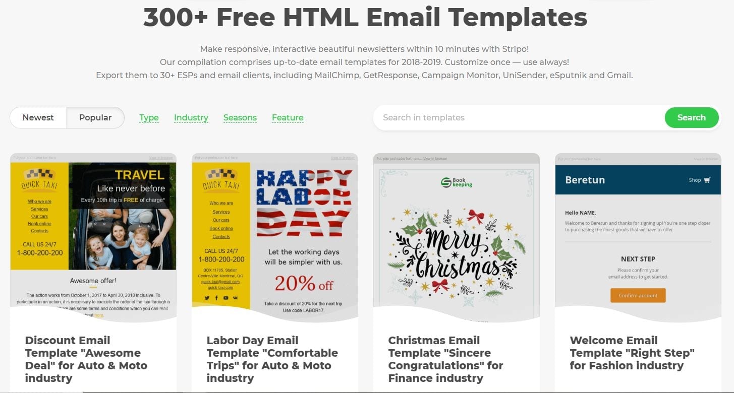 Free Email Templates For Phplist